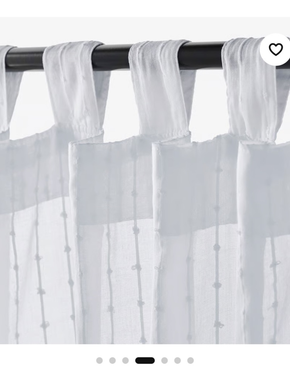 IKEA Matilda Sheer White Curtain Panel Pairs (6 individual panels, 3 pairs) - Picture 4 of 8